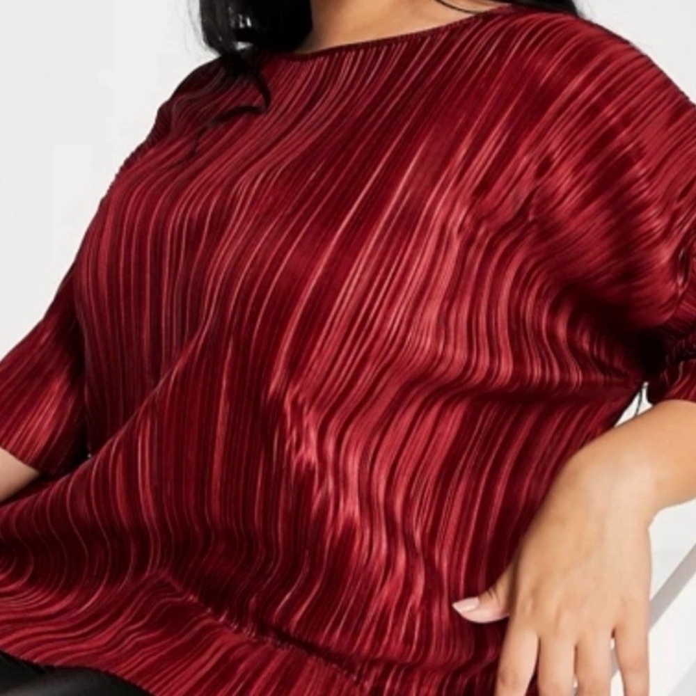 ASOS Curve Red Blouse